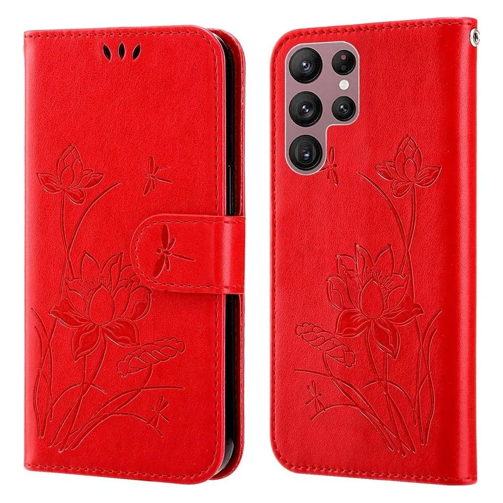 König Design Hülle Handy Schutz für Samsung Galaxy S22 Ultra 5G Case Cover Tasche Etui Wallet (Samsung Galaxy S22 Ultra)