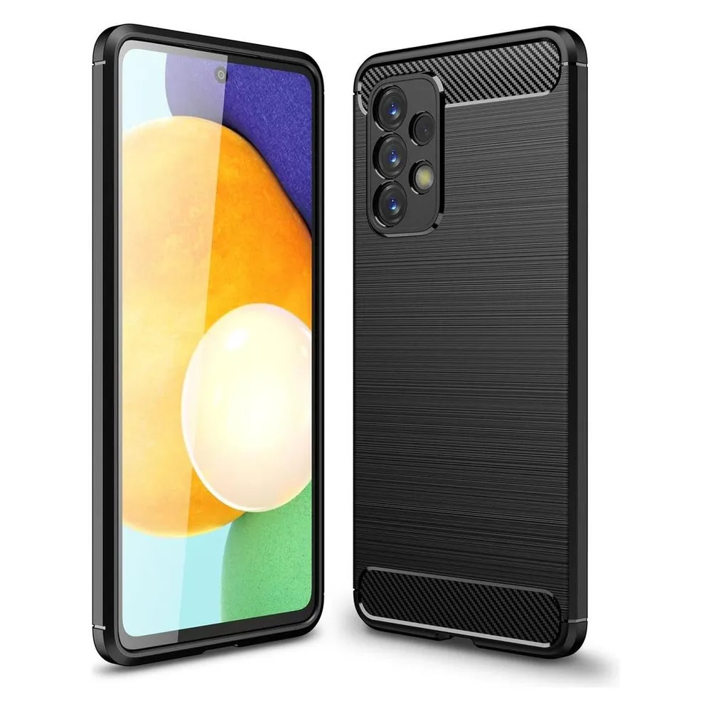 König Design Hülle Handy Schutz Case Cover Tasche Carbon Etuis Bumper Backcover Schale Rahmen (Samsung Galaxy A53 5G)