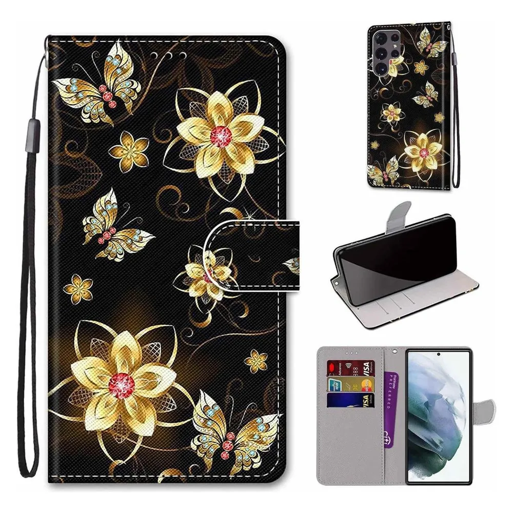 König Design Hülle Handy Schutz für Samsung Galaxy S22 Ultra 5G Case Flip Cover Tasche Etuis (Samsung Galaxy S22 Ultra 5G)