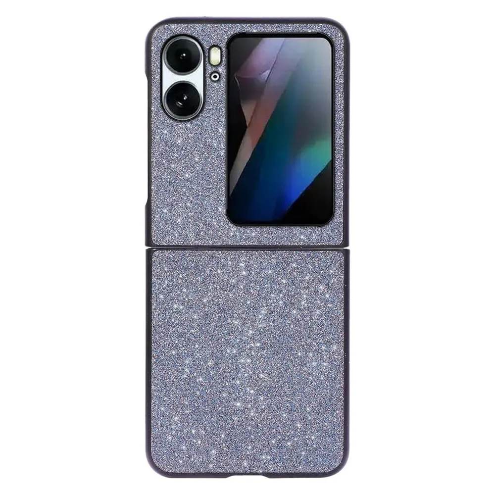 König Design Hülle Handy Schutz für OPPO Find N2 Case Cover Flip Tasche Etui Bumper Glitzer (Oppo Find N2 Flip)