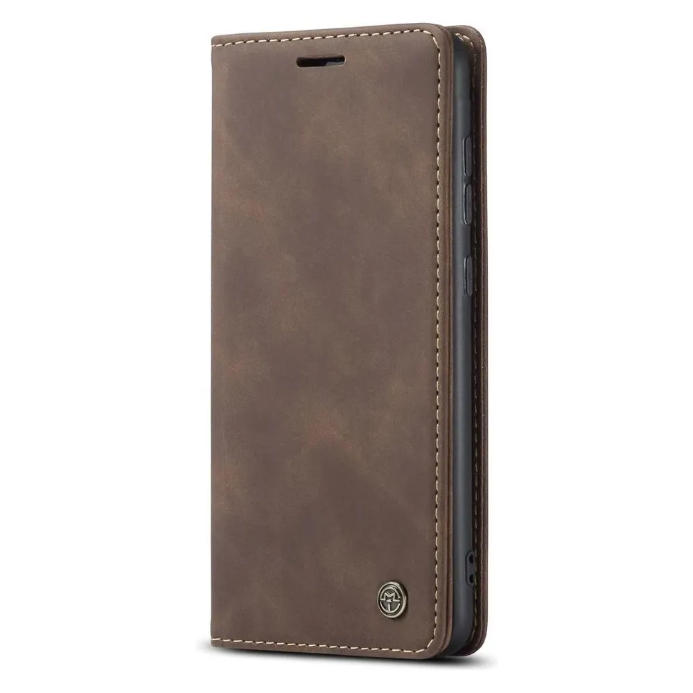 König Design Hülle Handy Schutz für Samsung Galaxy A21s Case Flip Cover Tasche Etuis Braun (Samsung Galaxy A21s)