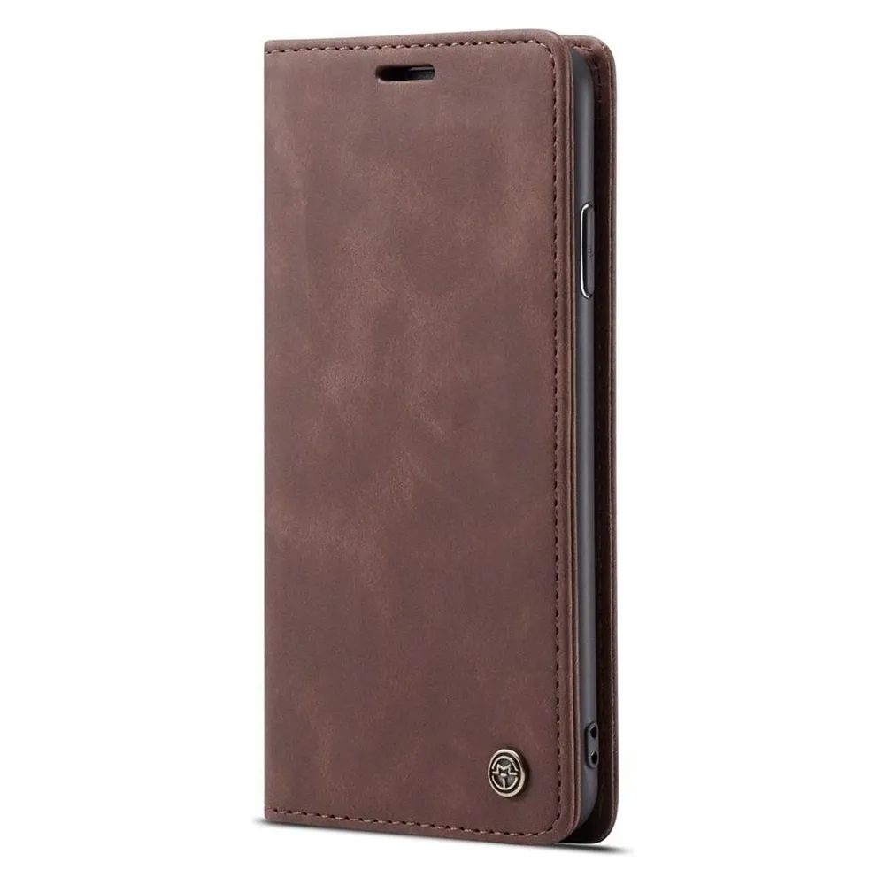 König Design Hülle Handy Schutz für Apple iPhone XR Case Flip Cover Tasche Etuis Bumper Braun (Apple iPhone XR)