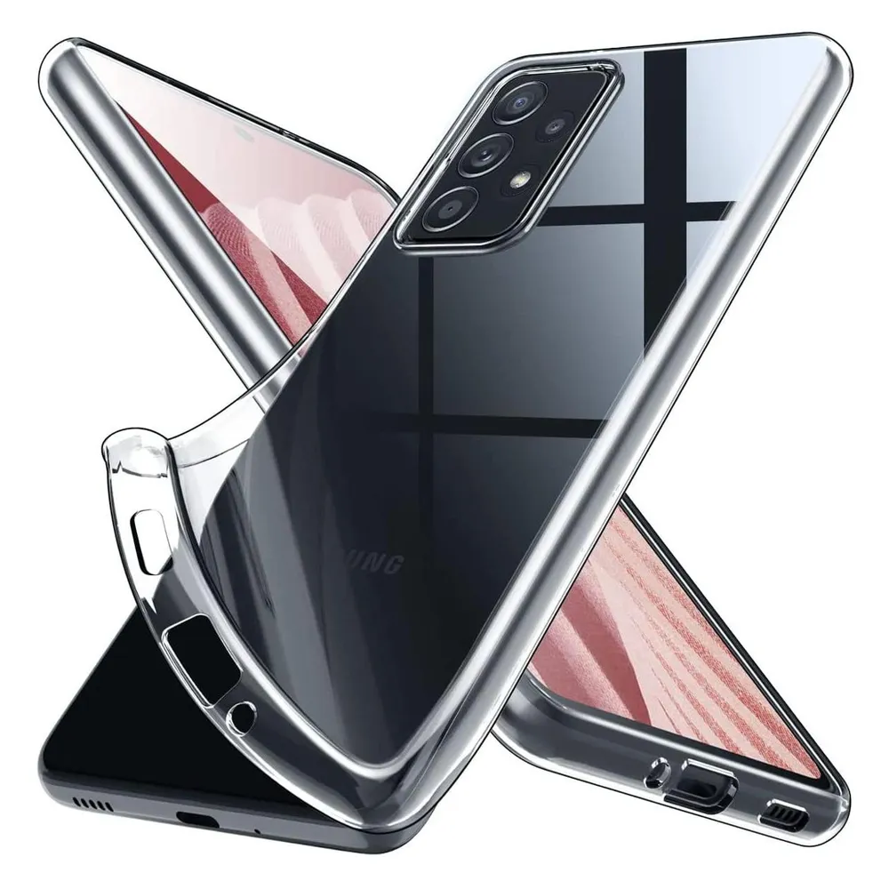 König Design Hülle Handy Schutz für Samsung Galaxy A73 5G Case Cover Tasche Etuis Transparent
