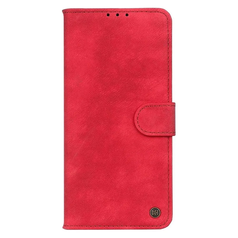 König Design Hülle Handy Schutz für Sony Xperia 10 III Case Flip Cover Tasche Etui Bumper Rot
