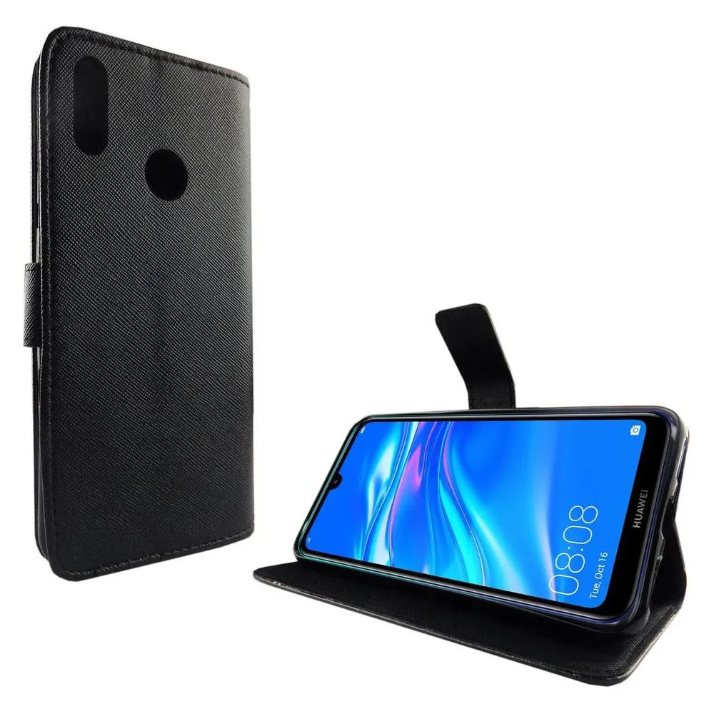 König Design Hülle Handy Schutz für Huawei Y7 (2019) Case Cover Tasche Wallet Etui Handyhülle (Huawei Y7 (2019))