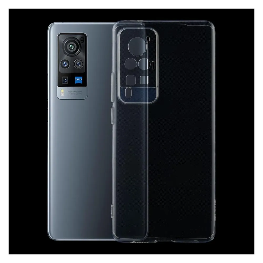 König Design Hülle Handy Schutz für Vivo X60 Pro Case Cover Tasche Etuis Bumper Transparent