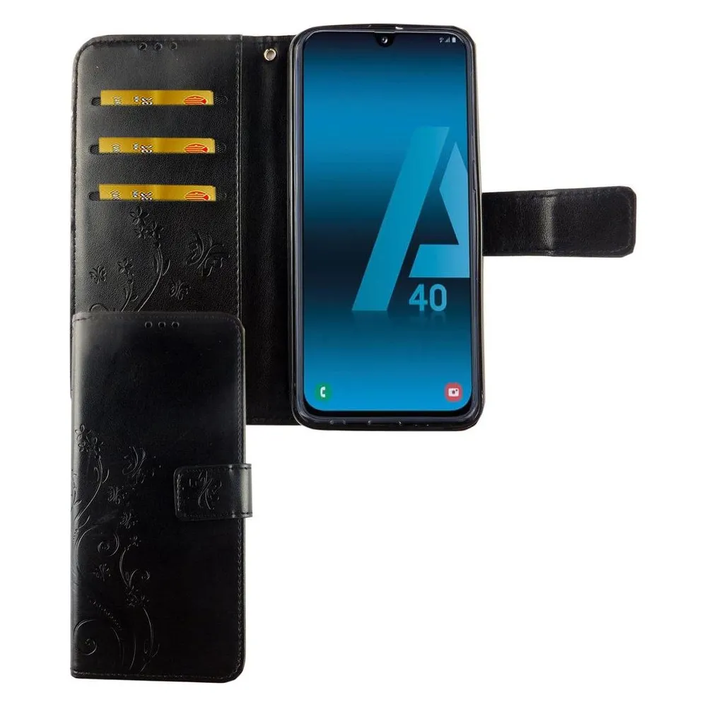 König Design Hülle Handy Schutz für Samsung Galaxy A40 Case Cover Tasche Wallet Etui Bumper (Samsung Galaxy A40)