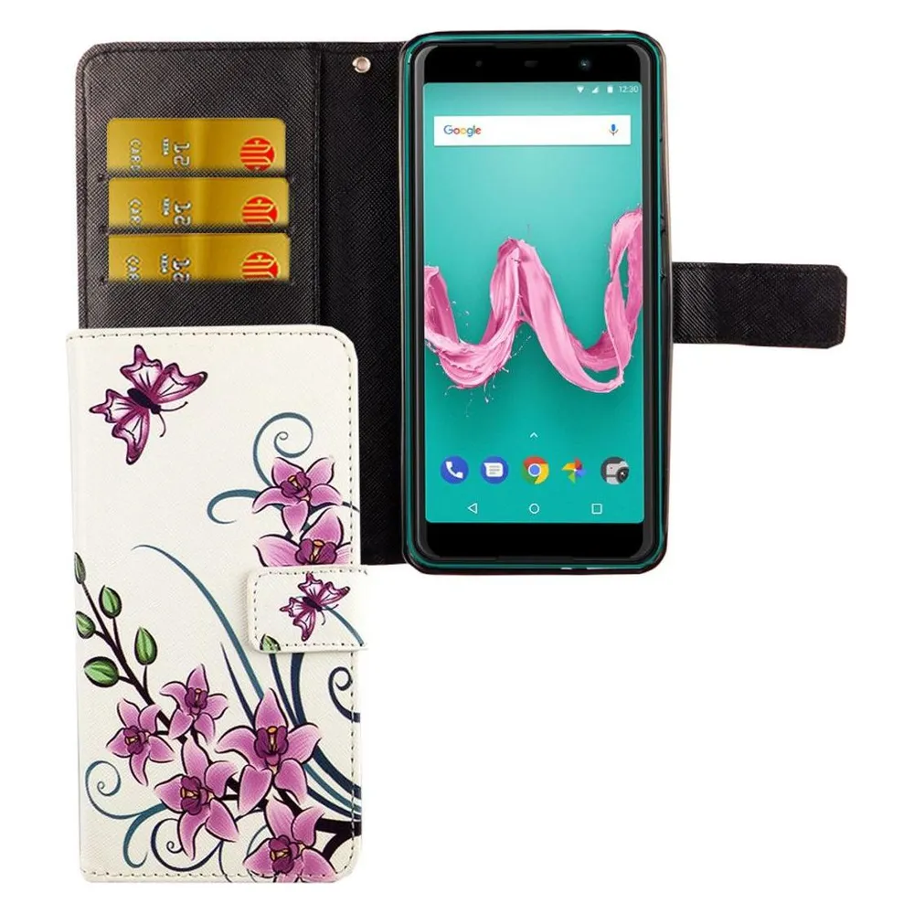 König Design Hülle Handy Schutz für Wiko Lenny 5 Case Cover Tasche Wallet Etui Handyhülle Neu (Wiko Lenny 5)