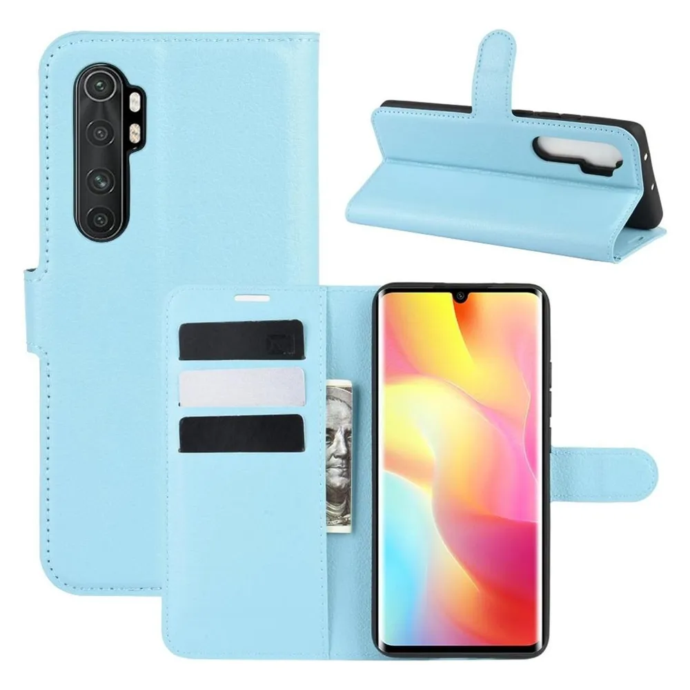 König Design Hülle Handy Schutz für Xiaomi Mi Note 10 Lite Case Cover Tasche Etui Bumper Blau