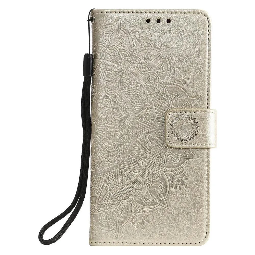König Design Hülle Handy Schutz für Xiaomi Mi 11 Lite Case Flip Cover Tasche Etui Bumper Gold (Xiaomi Mi 11 Lite)
