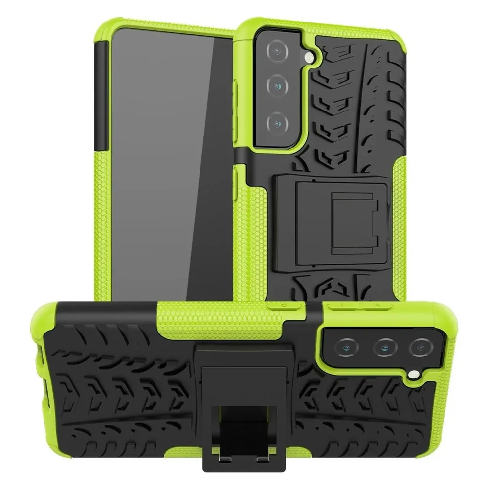 König Design Hülle Handy Schutz für Samsung Galaxy S21 Case Cover Tasche Etuis Bumper Grün (Samsung Galaxy S21)