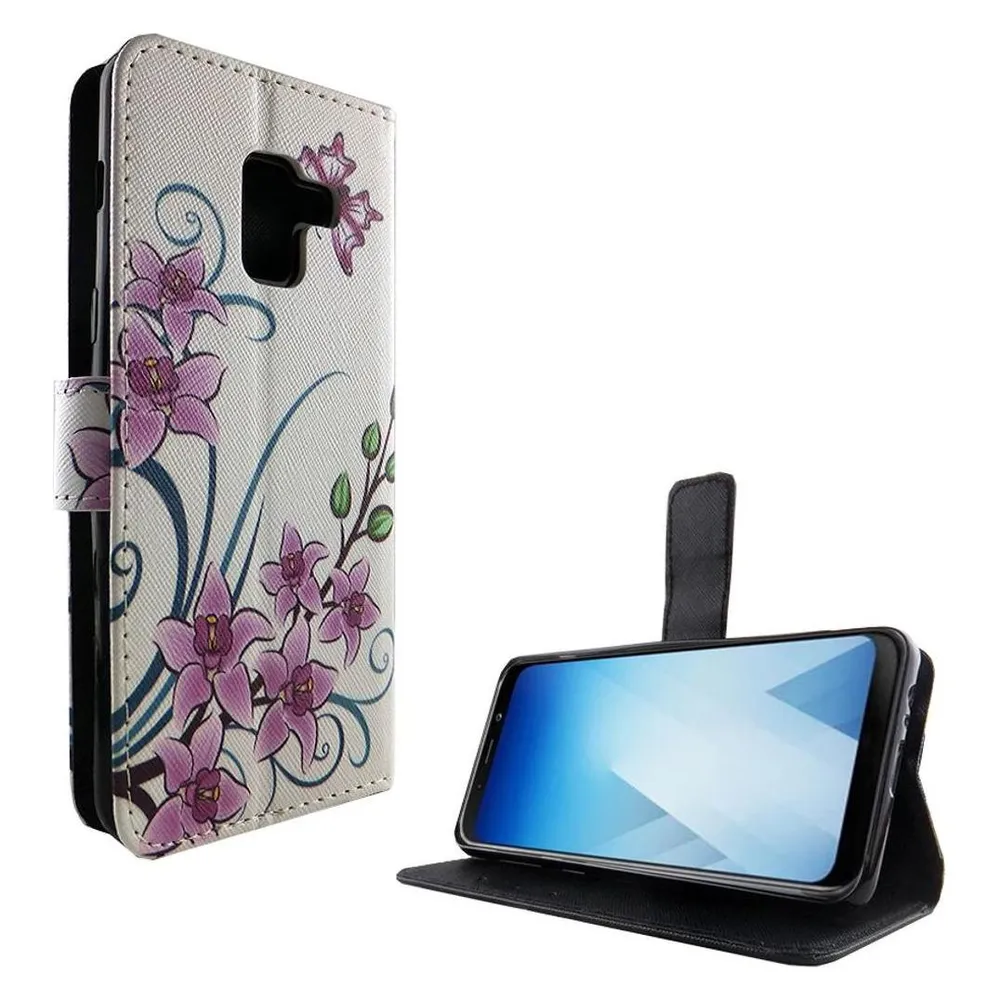 König Design Hülle Handy Schutz für Samsung Galaxy A8 (2018) Case Cover Tasche Wallet Etui (Samsung Galaxy A8 (2018))