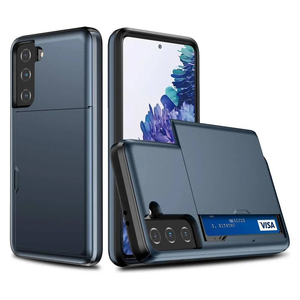 König Design Hülle Handy Schutz für Samsung Galaxy S21 Plus Case Cover Tasche Etuis Blau Neu (Samsung Galaxy S21+)