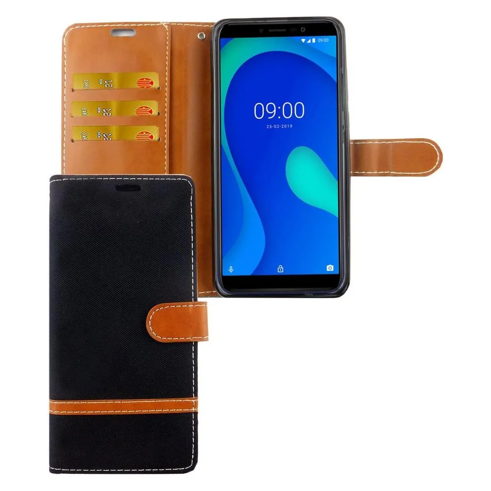 König Design Hülle Handy Schutz für Wiko Y80 Case Cover Tasche Wallet Etui Handyhülle Bumper (Wiko Y80)