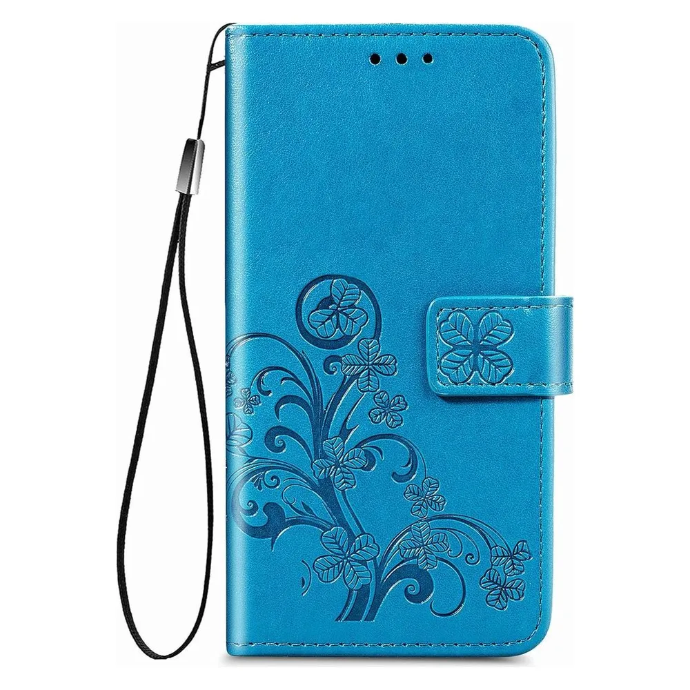 König Design Hülle Handy Schutz für Xiaomi Poco M3 Case Flip Cover Tasche Etuis Bumper Blau