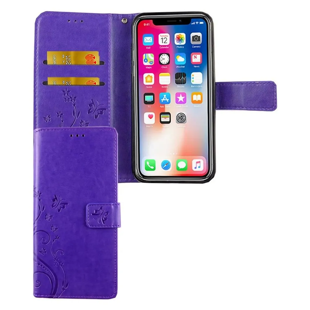 König Design Hülle Handy Schutz für Apple iPhone XS Case Cover Tasche Wallet Etui Handyhülle (Apple iPhone XS)