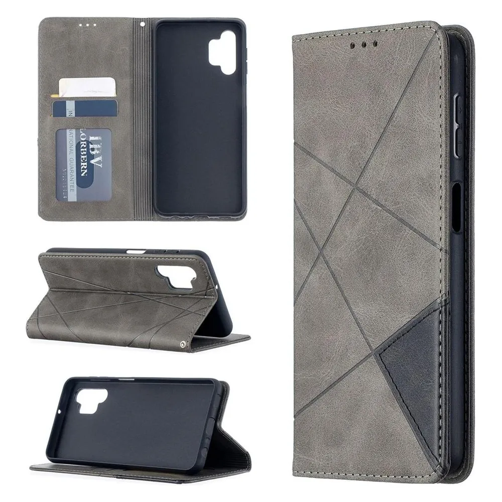 König Design Hülle Handy Schutz für Samsung Galaxy A32 5G Case Cover Tasche Etui Bumper Grau (Samsung Galaxy A32 5G)