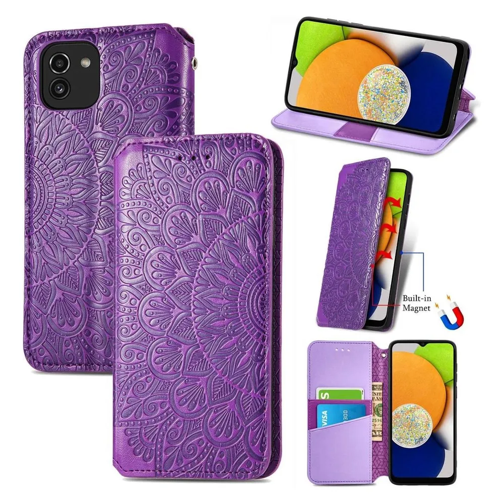 König Design Hülle Handy Schutz für Samsung Galaxy A03 Case Cover Tasche Etuis Bumper Wallet (Samsung Galaxy A03)