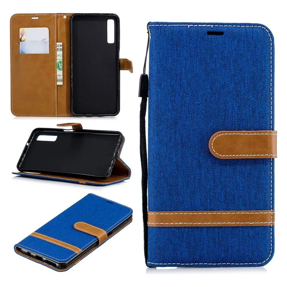 König Design Hülle Handy Schutz für Samsung Galaxy A7 (2018) Case Cover Tasche Wallet Etui (Samsung Galaxy A7 (2018))