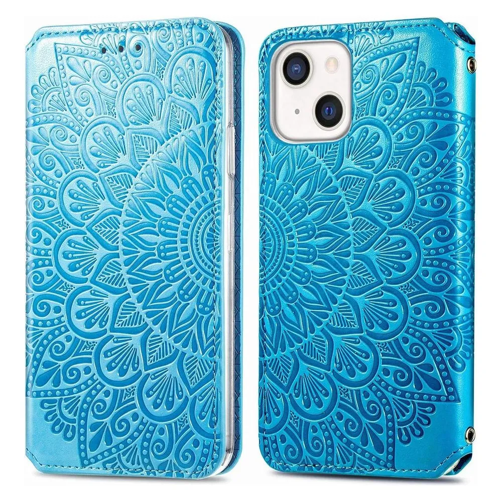 König Design Hülle Handy Schutz für Apple iPhone 13 mini Case Cover Tasche Etuis Bumper Blau (Apple iPhone 13 mini)