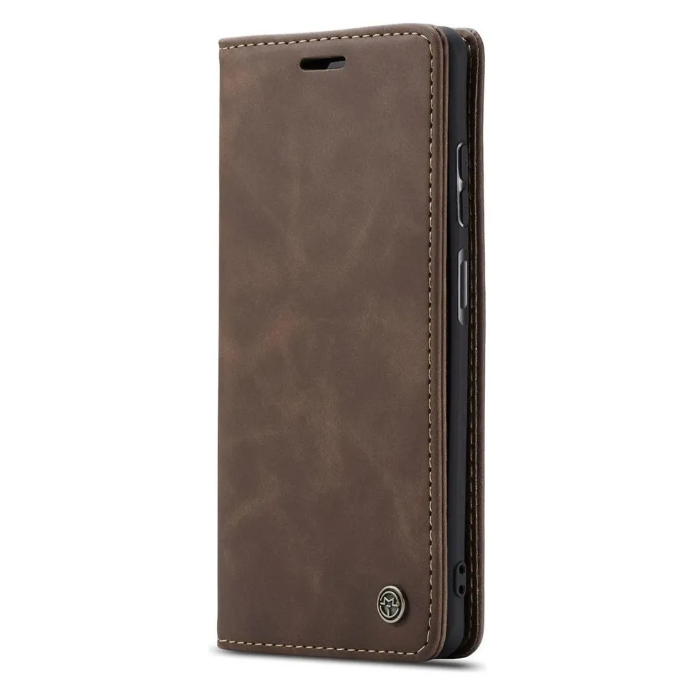 König Design Hülle Handy Schutz für Huawei P smart 2021 Case Flip Cover Tasche Etuis Braun (Huawei P Smart (2021))