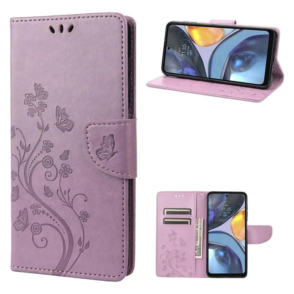 König Design Hülle Handy Schutz für Motorola Moto G22 Case Cover Tasche Etui Wallet Bumper (Motorola Moto G22)
