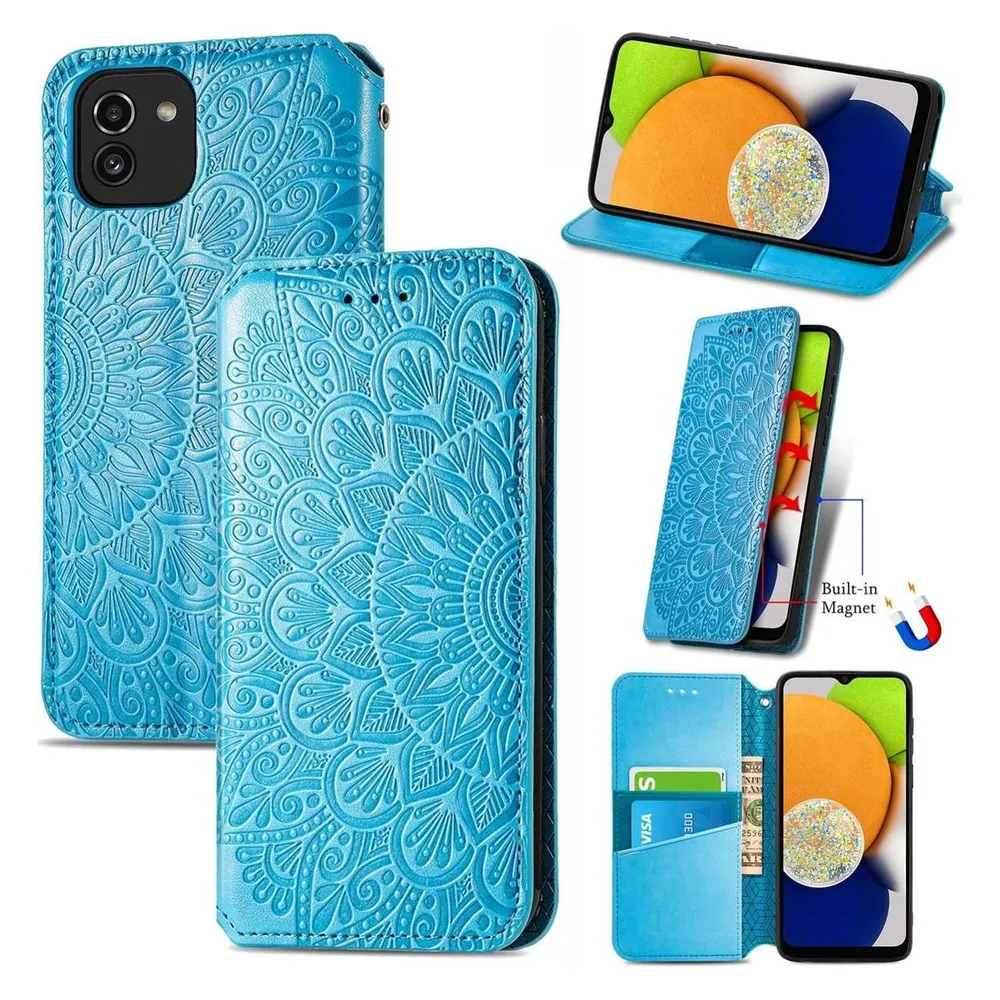 König Design Hülle Handy Schutz für Samsung Galaxy A03 Case Cover Tasche Etuis Bumper Wallet (Samsung Galaxy A03)