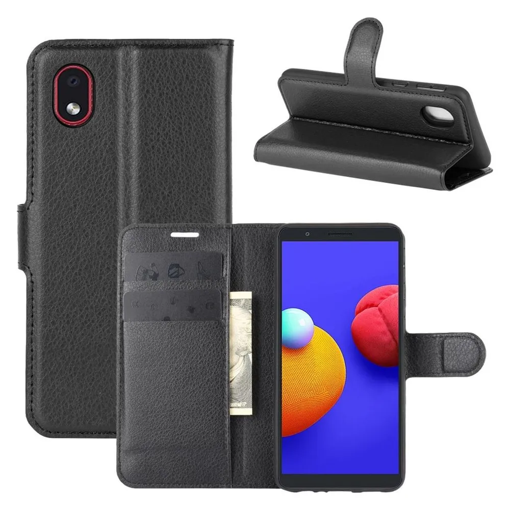 König Design Hülle Handy Schutz für Samsung Galaxy A01 Core Case Cover Tasche Etuis Schwarz (Samsung Galaxy A01 Core)