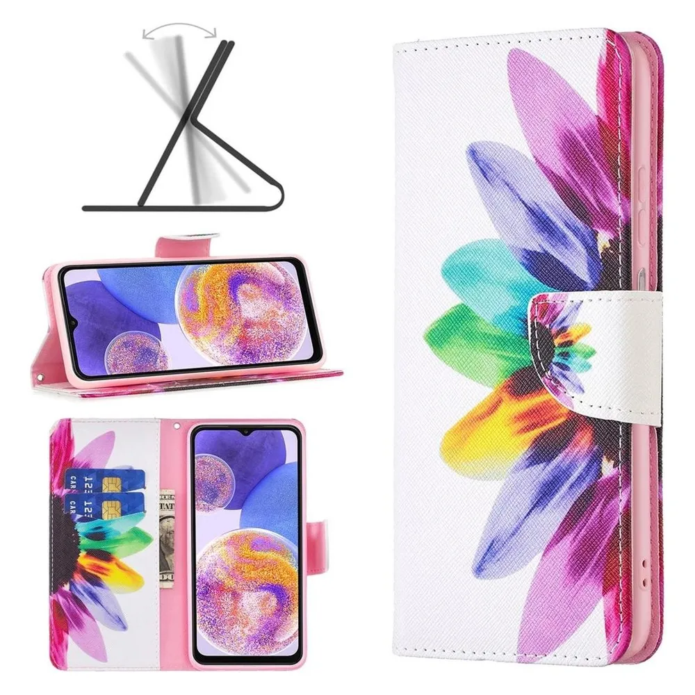 König Design Hülle Handy Schutz für Samsung Galaxy A23 Case Cover Tasche Wallet Etui 360 Grad (Samsung Galaxy A23)