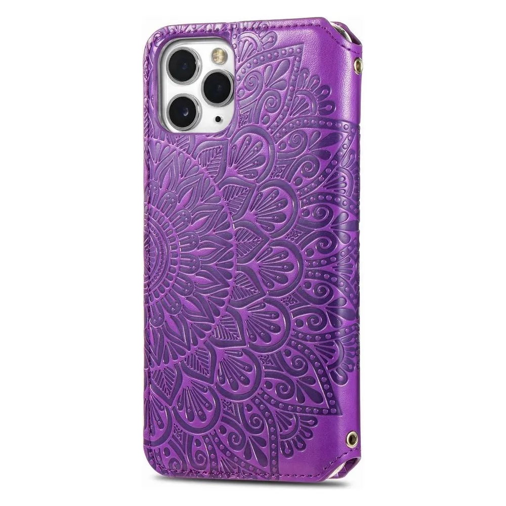 König Design Hülle Handy Schutz für Apple iPhone 11 Case Flip Cover Tasche Etuis Violett Neu (Apple iPhone 11)