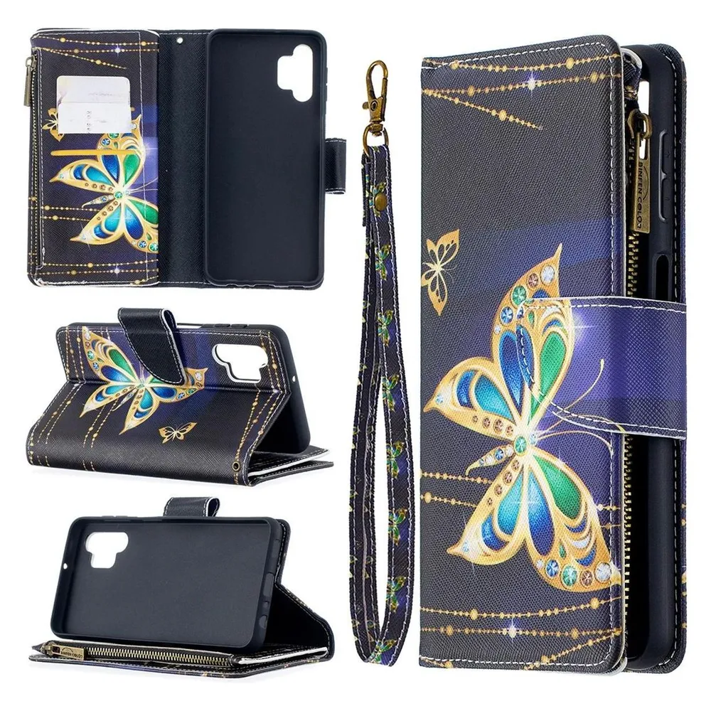 König Design Hülle Handy Schutz für Samsung Galaxy A32 5G Case Flip Cover Tasche Etui Schwarz (Samsung Galaxy A32 5G)