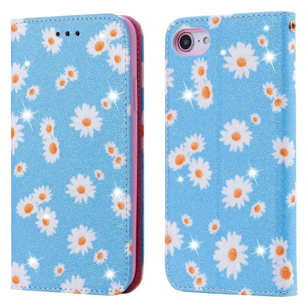 König Design Hülle Handy Schutz für Apple iPhone 7 Case Flip Cover Tasche Etuis Bumper Blau