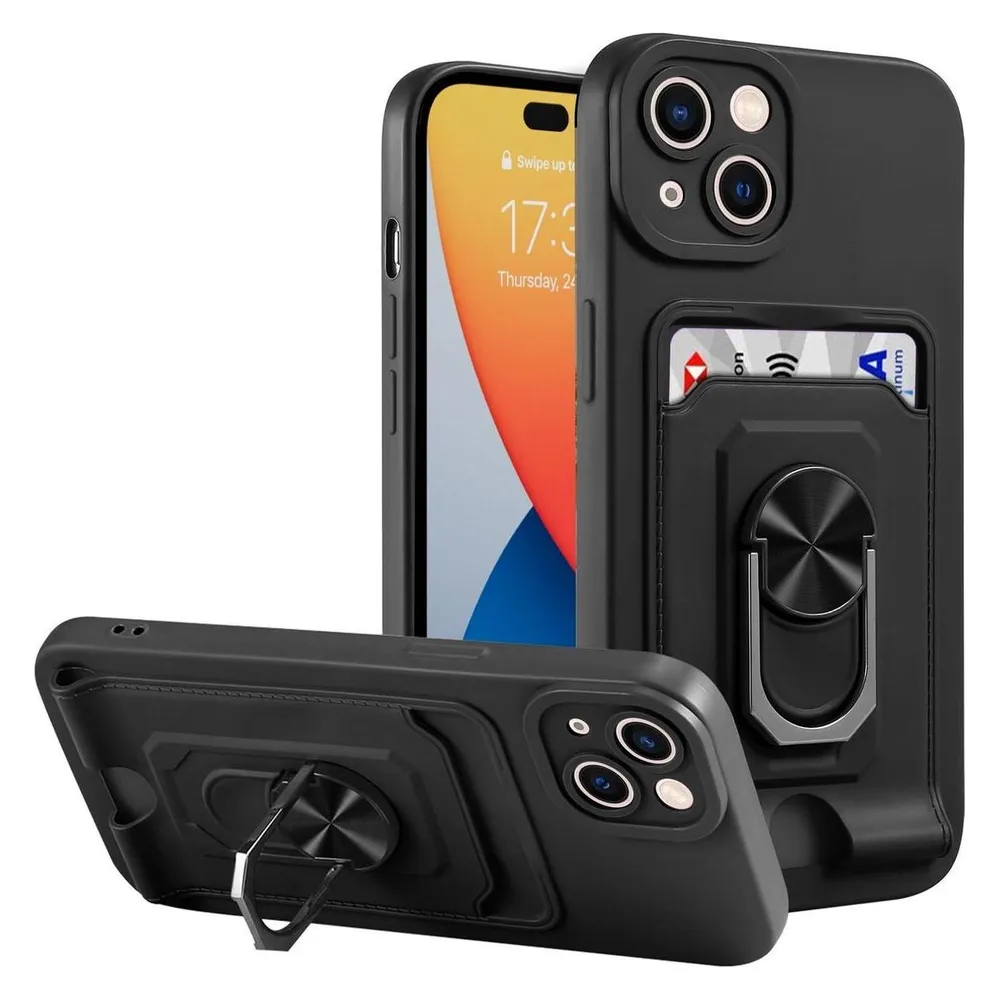 König Design Hülle Handy Schutz für Apple iPhone 14 Serie Case Cover Tasche Etuis Kartenfach (Apple iPhone 14 Pro Max)