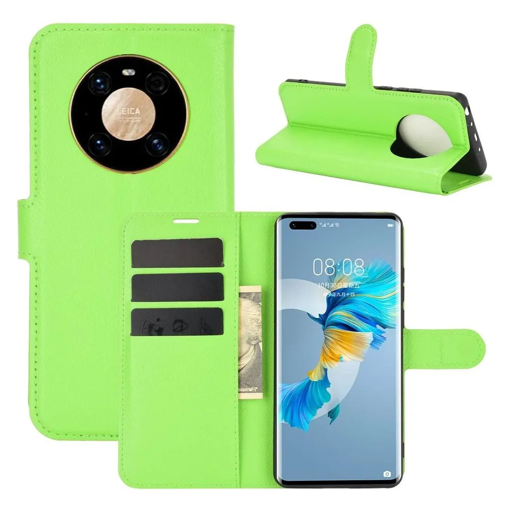 König Design Hülle Handy Schutz für Huawei Mate 40 Pro Case Cover Tasche Etuis Bumper Grün