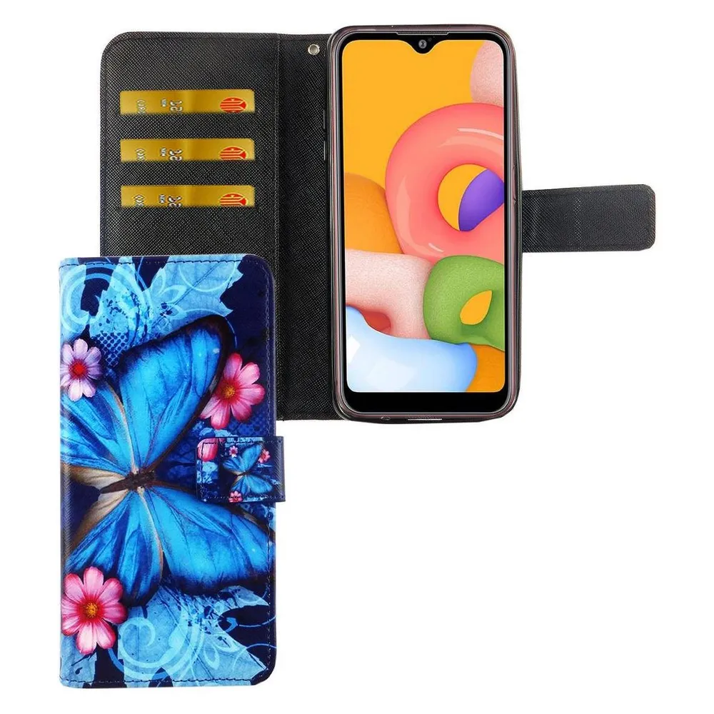 König Design Hülle Handy Schutz für Samsung Galaxy A01 Case Cover Tasche Wallet Etui Bumper (Samsung Galaxy A01)