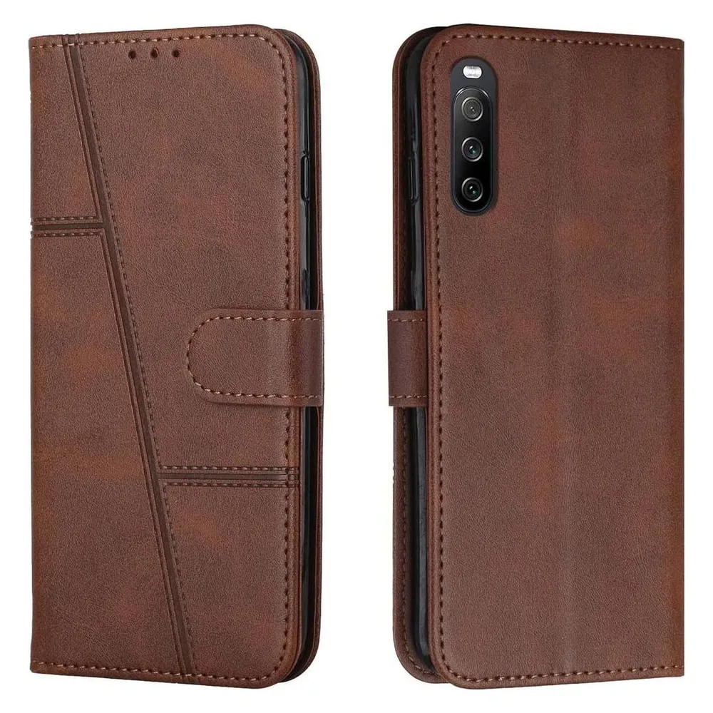 König Design Hülle Handy Schutz für Sony Xperia 10 III Case Cover Tasche Etuis Bumper Wallet (Sony Xperia 10 III)