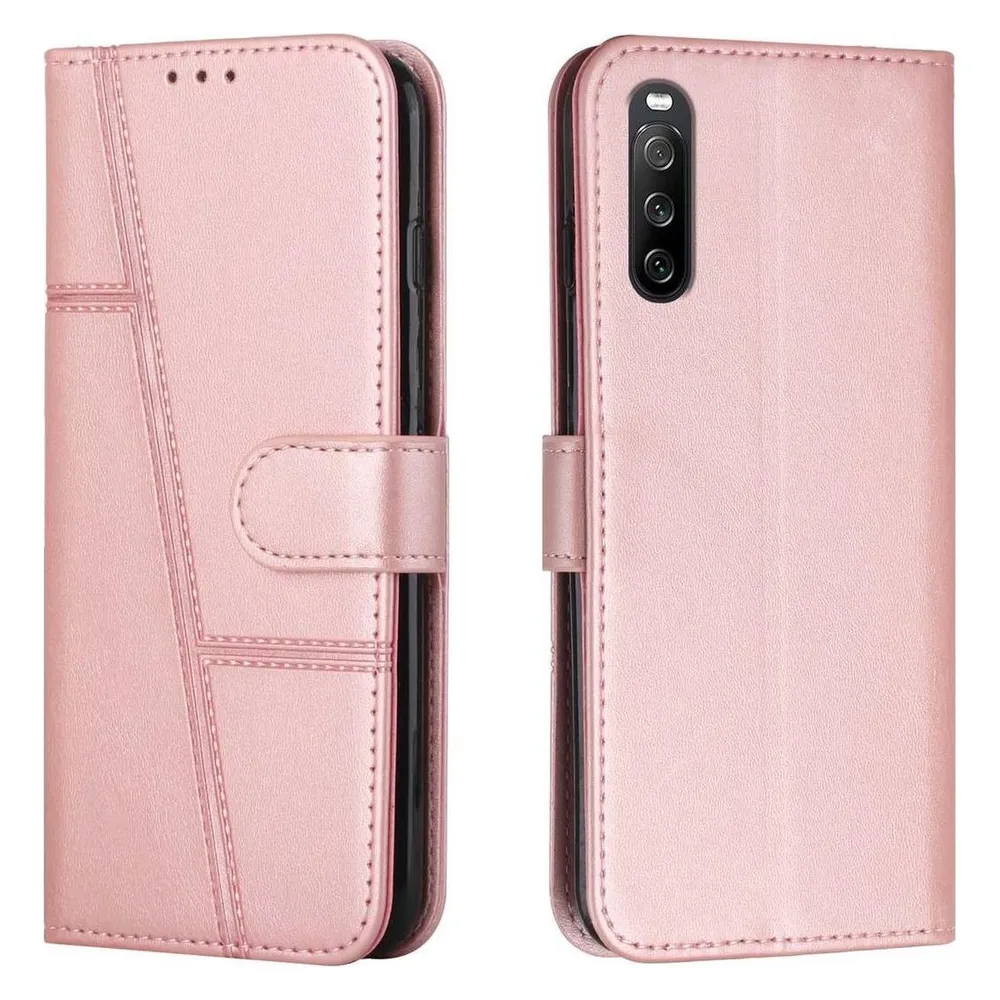 König Design Hülle Handy Schutz für Sony Xperia 10 III Case Cover Tasche Etuis Bumper Wallet (Sony Xperia 10 III)