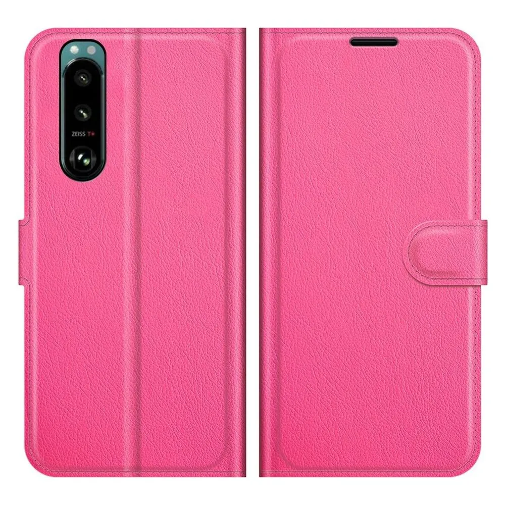 König Design Hülle Handy Schutz für Sony Xperia 5 III Case Flip Cover Tasche Etuis Schwarz (Sony Xperia 5 III)