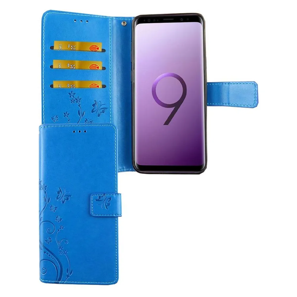 König Design Hülle Handy Schutz für Samsung Galaxy S9 Plus Case Cover Tasche Wallet Etui Neu (Samsung Galaxy S9+)