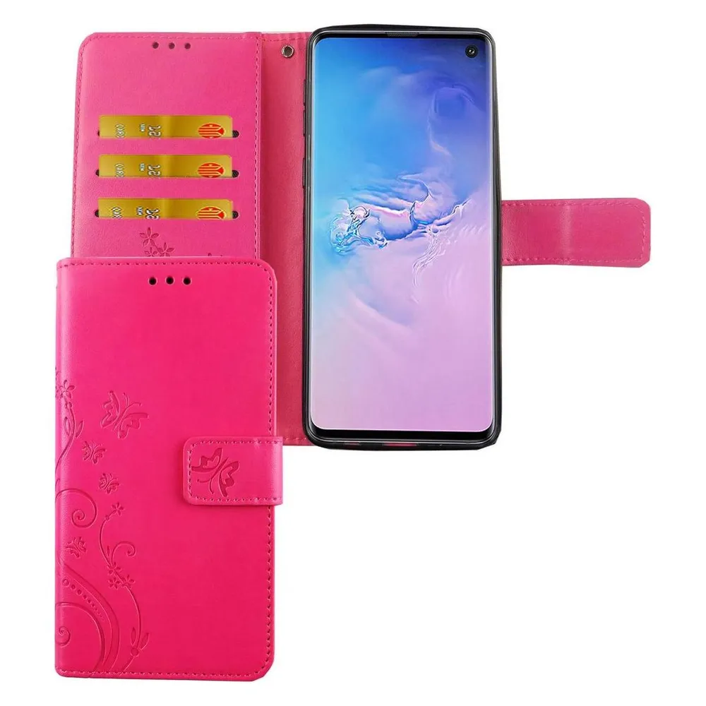 König Design Hülle Handy Schutz für Samsung Galaxy S10 Case Cover Tasche Wallet Etui Bumper (Samsung Galaxy S10)