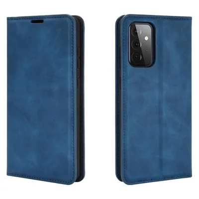 König Design Hülle Handy Schutz für Samsung Galaxy A72 5G Case Cover Tasche Etui Bumper Blau (Samsung Galaxy A72 5G)