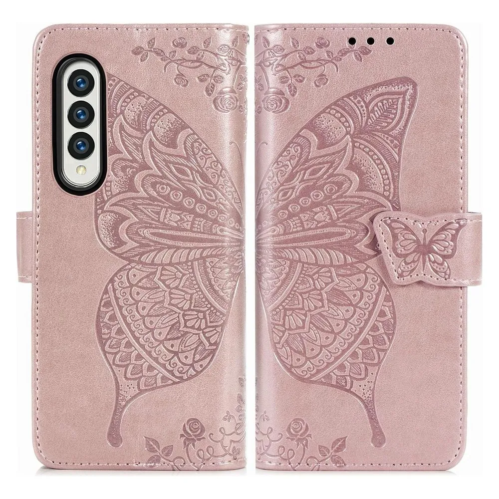 König Design Hülle Handy Schutz für Samsung Galaxy Z Fold3 5G Case Cover Tasche Etuis Rosa (Samsung Galaxy Z Fold3 5G)