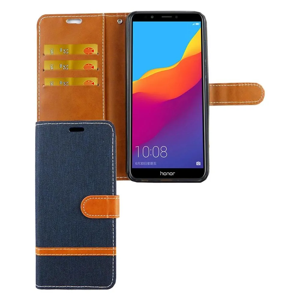 König Design Hülle Handy Schutz für Huawei Honor 7C Case Cover Tasche Wallet Etui Handyhülle (Huawei Honor 7C)