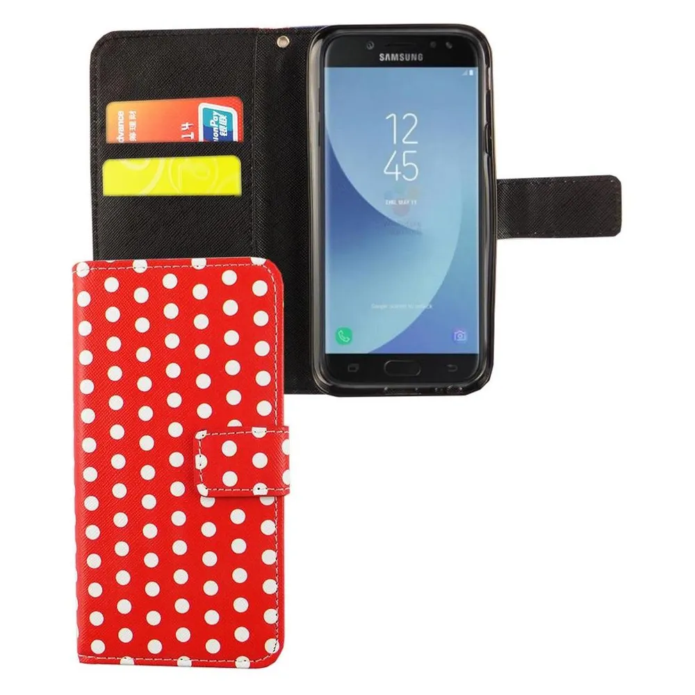 König Design Hülle Handy Schutz für Samsung Galaxy J3 (2017) Case Cover Tasche Wallet Etui (Samsung Galaxy J3 (2017))