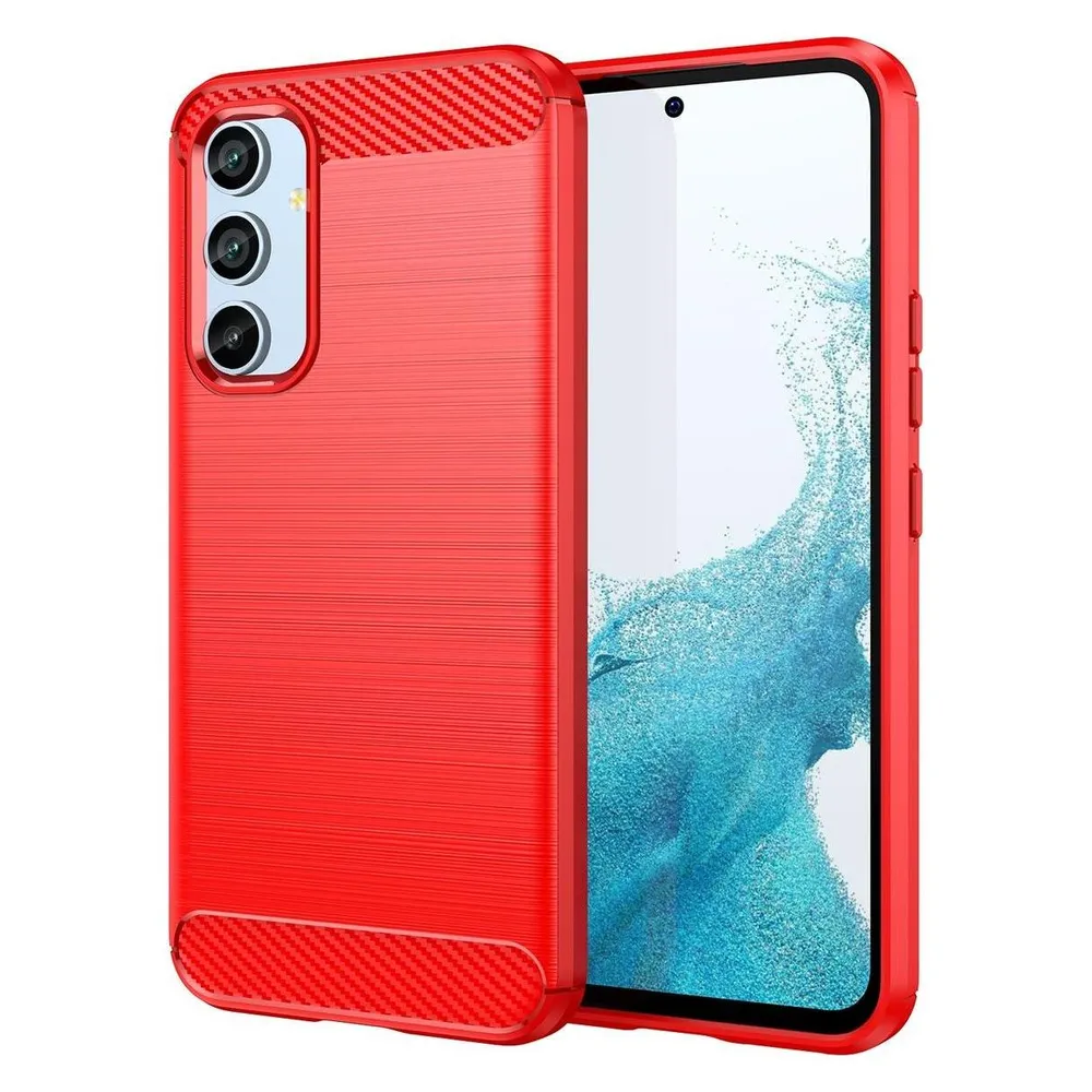 König Design Hülle Handy Schutz für Google Motorola Samsung Xiaomi Case Cover Carbon Optik (Samsung Galaxy A54 5G)