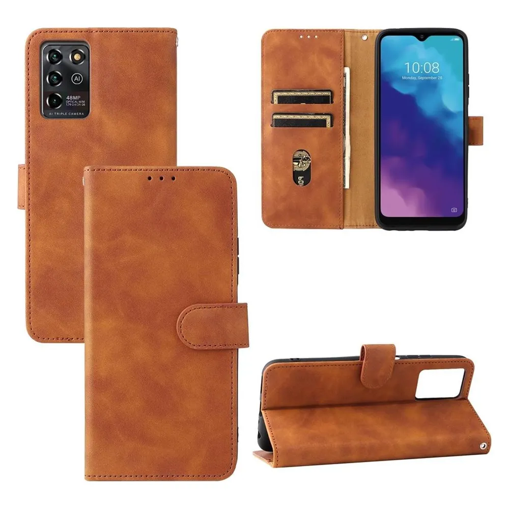 König Design Hülle Handy Schutz für ZTE Blade V30 Vita Case Flip Cover Tasche Etuis Schwarz (ZTE Blade V30 Vita)