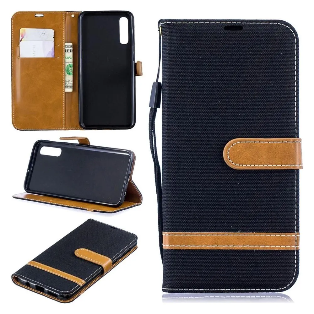 König Design Hülle Handy Schutz für Samsung Galaxy A50 Case Cover Tasche Wallet Etui Bumper (Samsung Galaxy A50)