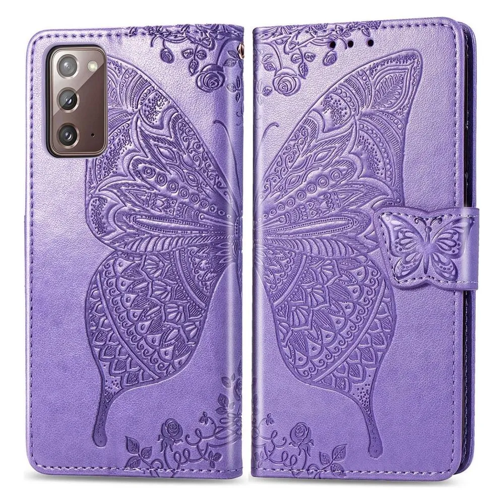 König Design Hülle Handy Schutz für Samsung Galaxy Note 20 Case Cover Tasche Etuis Violett (Samsung Galaxy Note 20)