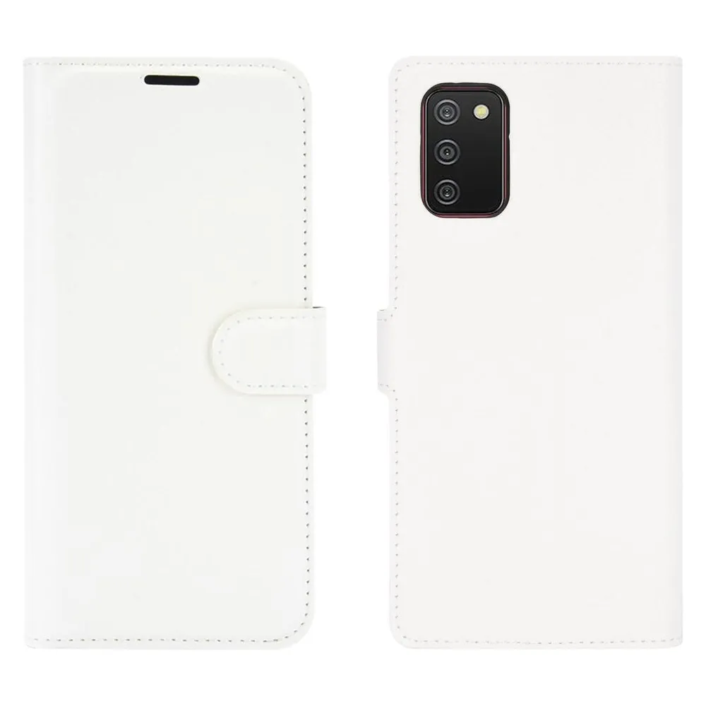 König Design Hülle Handy Schutz für Samsung Galaxy A02s Case Cover Tasche Etuis Bumper Weiss