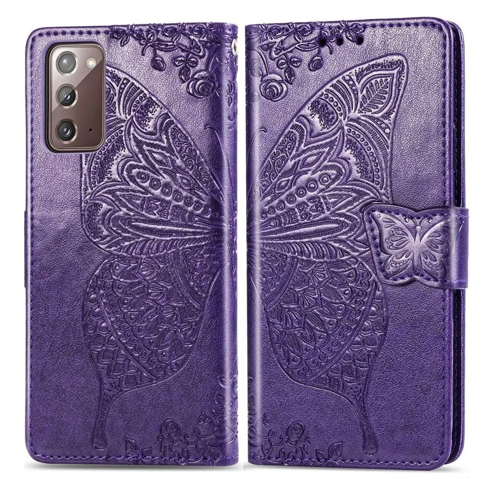König Design Hülle Handy Schutz für Samsung Galaxy Note 20 Case Cover Tasche Etuis Violett (Samsung Galaxy Note 20)